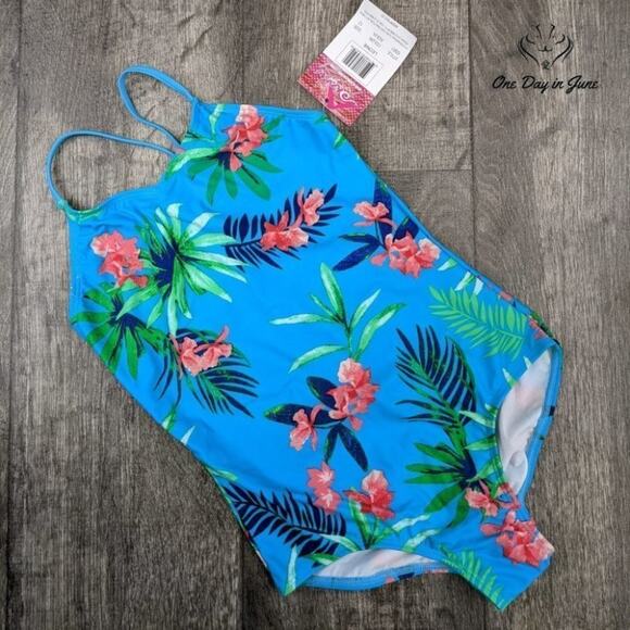 Kanu Surf Daisy Beach Sport One Piece Swimsuit Size 12 - Picture 3 of 4